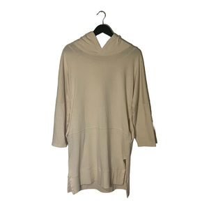 Intimately Free People Cream Hooded Sweatshirt Dress with Pockets Size XS